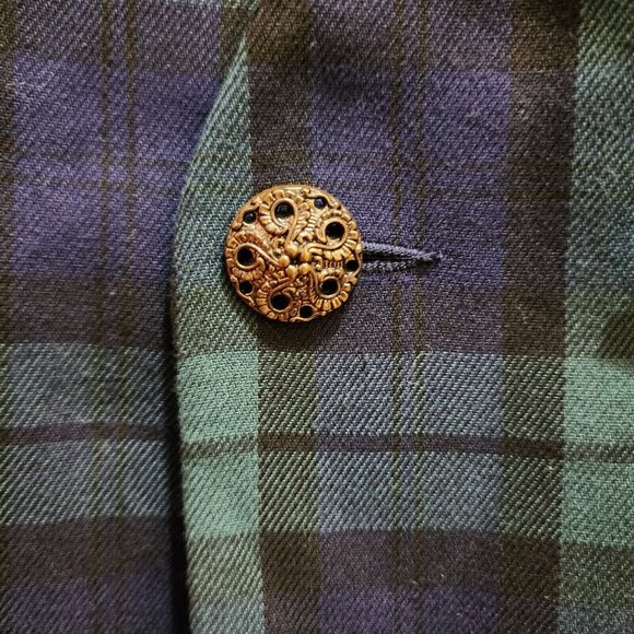 Vtg Classic Suits Inc Elegant Classics Women's Blazer Jacket Blue/Green Plaid 16 - Picture 6 of 10